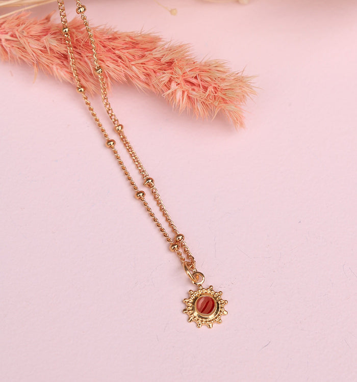 antoinette ameska Collier court MARQUISE Cornaline