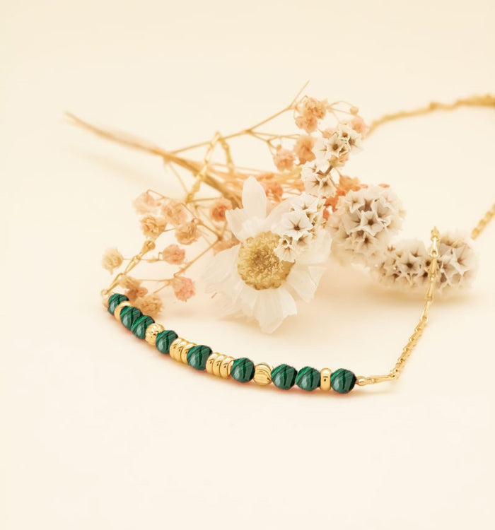 antoinette ameska Collier court SAKURA Malachite