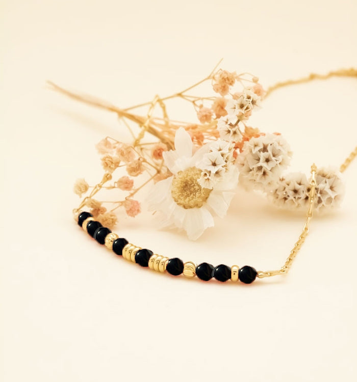 antoinette ameska Collier court SAKURA Onyx Noir