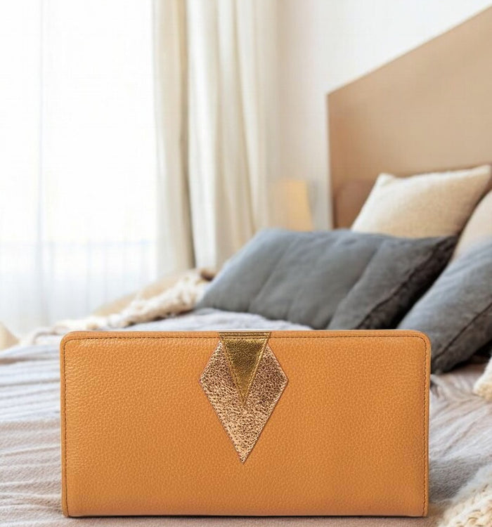 Antoinette Ameska Compagnon IBIZA Camel/Métal Or