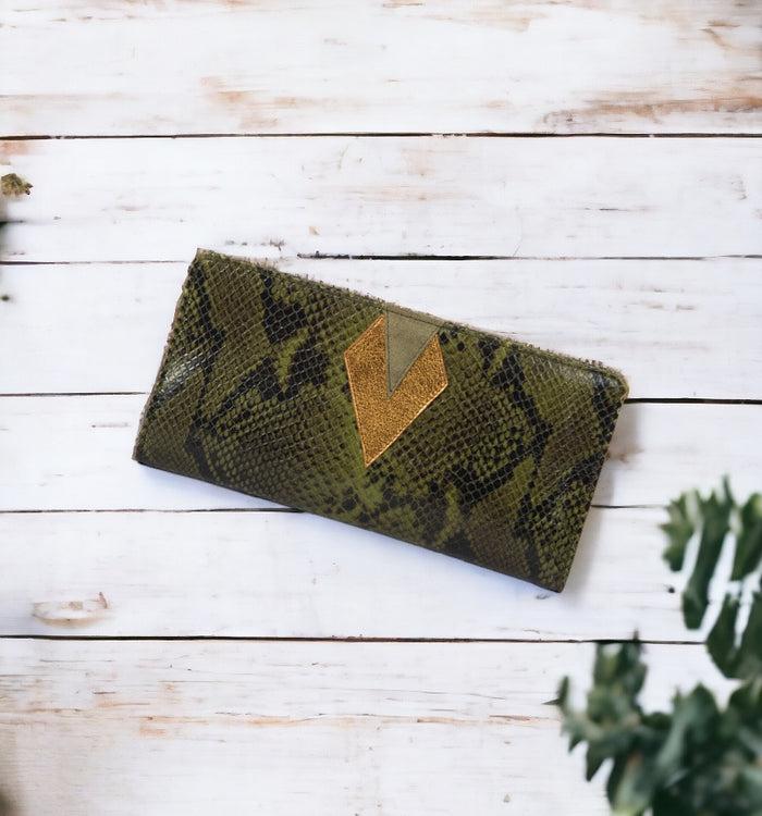 Antoinette Ameska Compagnon IBIZA Kaki Python
