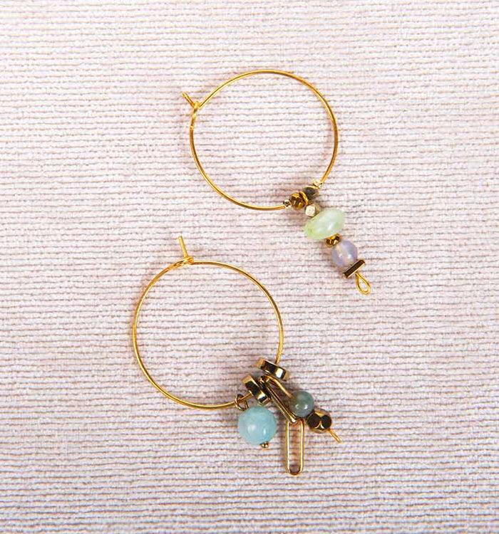 Antoinette Ameska Créoles AURORE 02 Vert D'eau