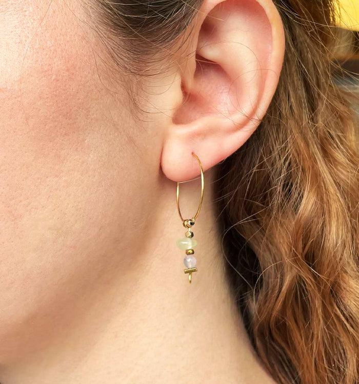 antoinette ameska Créoles AURORE 02 Vert d'eau