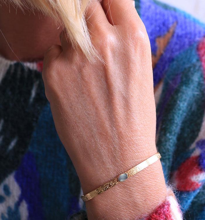 Antoinette Ameska Jonc HOKUSAI Nacre Grise