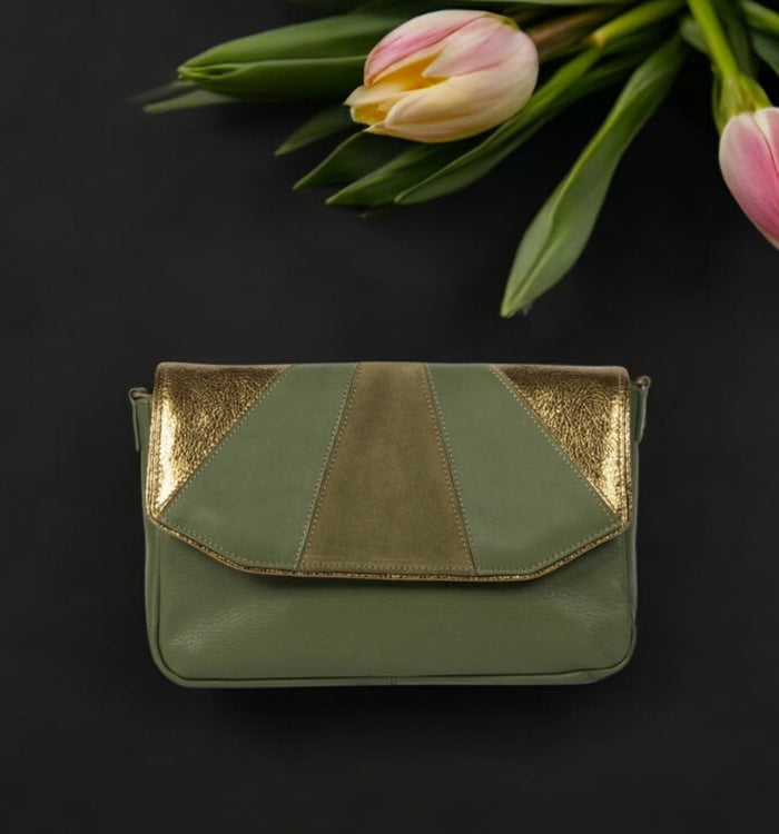 Antoinette Ameska Petit Sac AVOLA Kaki/Lézard Kaki