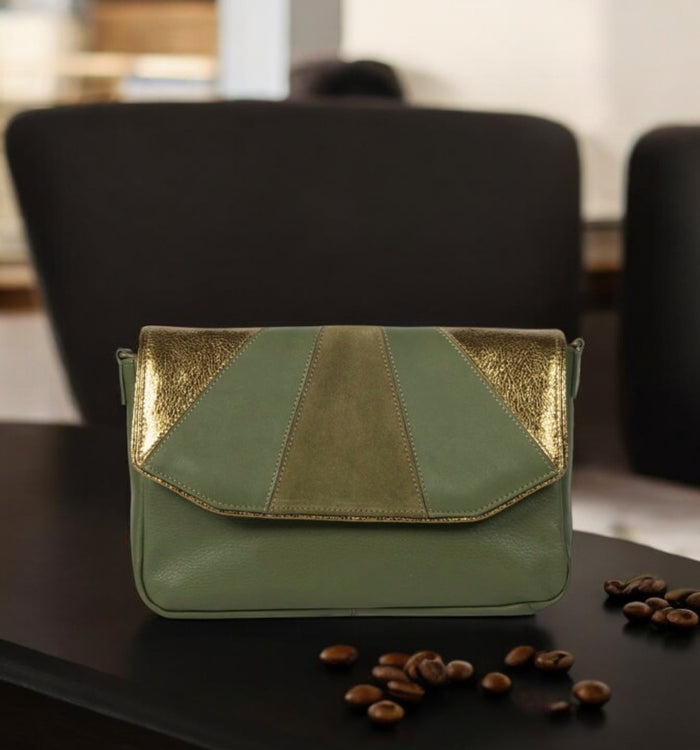 Antoinette Ameska Petit Sac AVOLA Kaki/Lézard Kaki