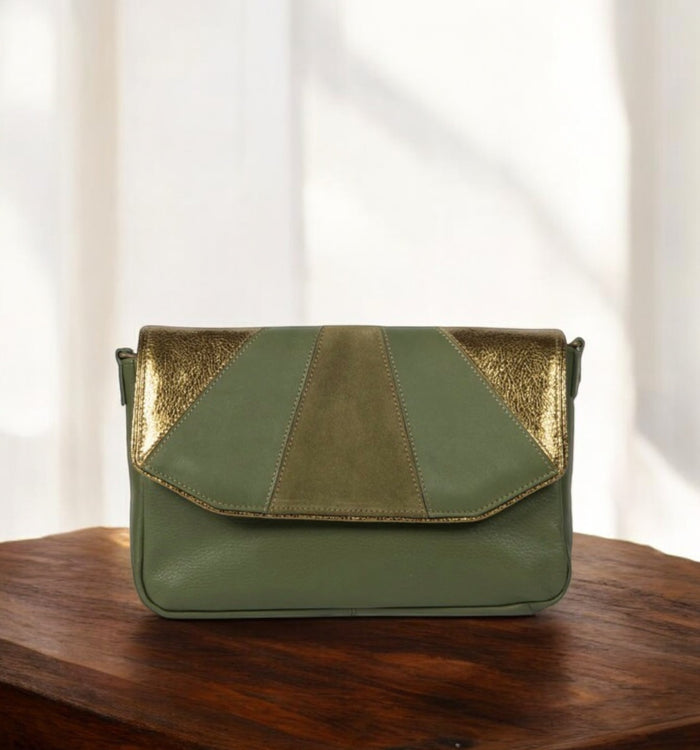 antoinette ameska Petit Sac AVOLA Kaki/Lézard Kaki