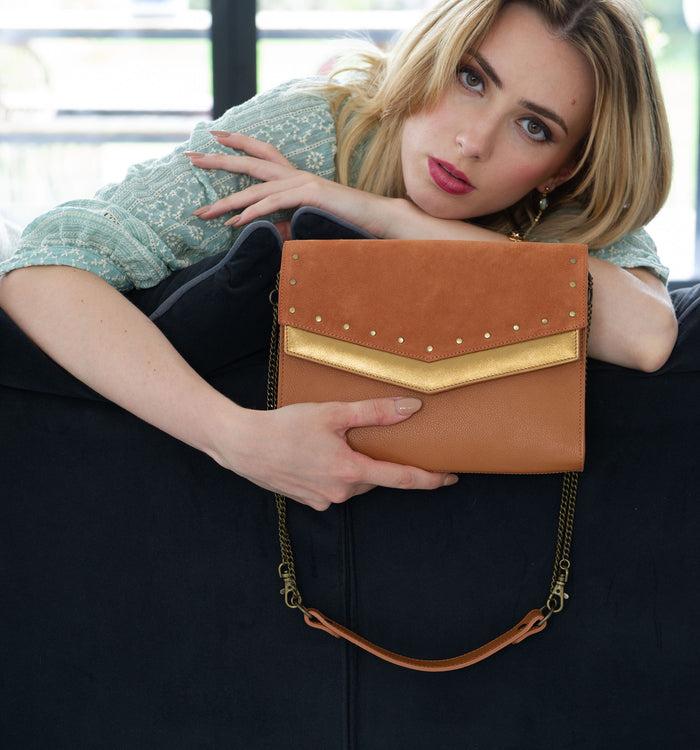 Antoinette Ameska Petit Sac LANNA Noisette/Bronze