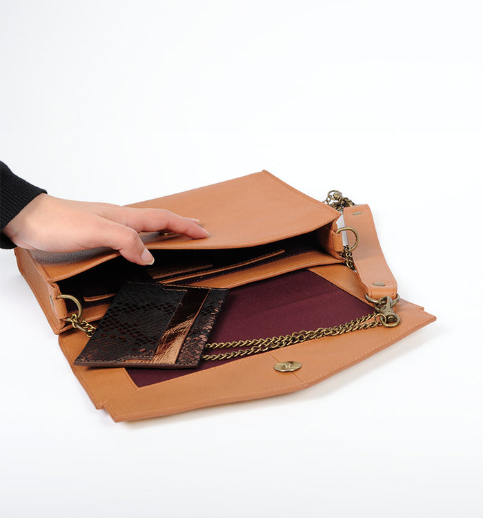 Antoinette Ameska Petit Sac LANNA Noisette/Bronze