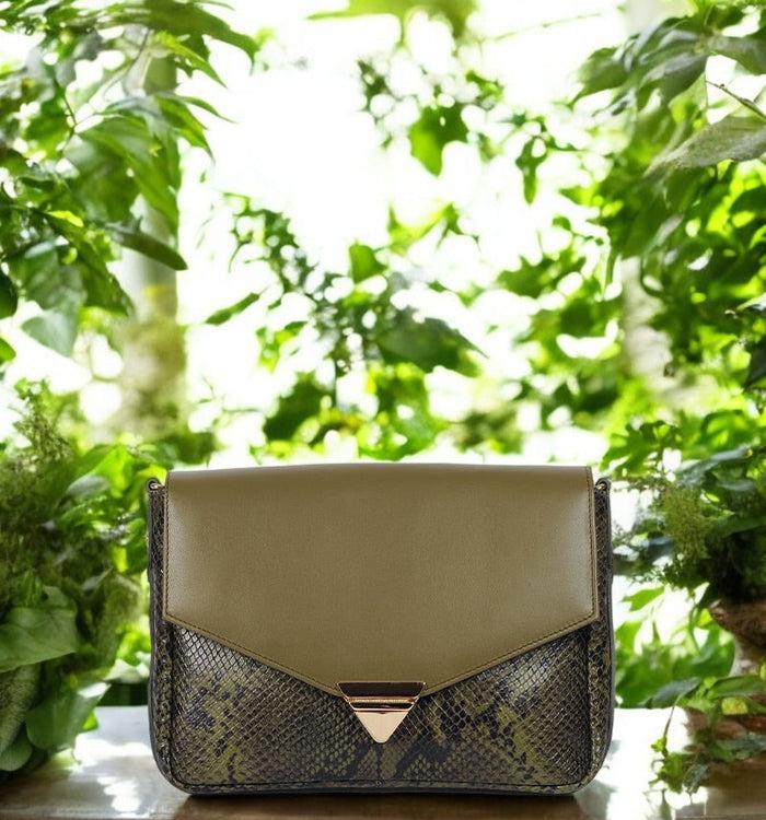 antoinette ameska Petit Sac POSITANO Kaki/Python