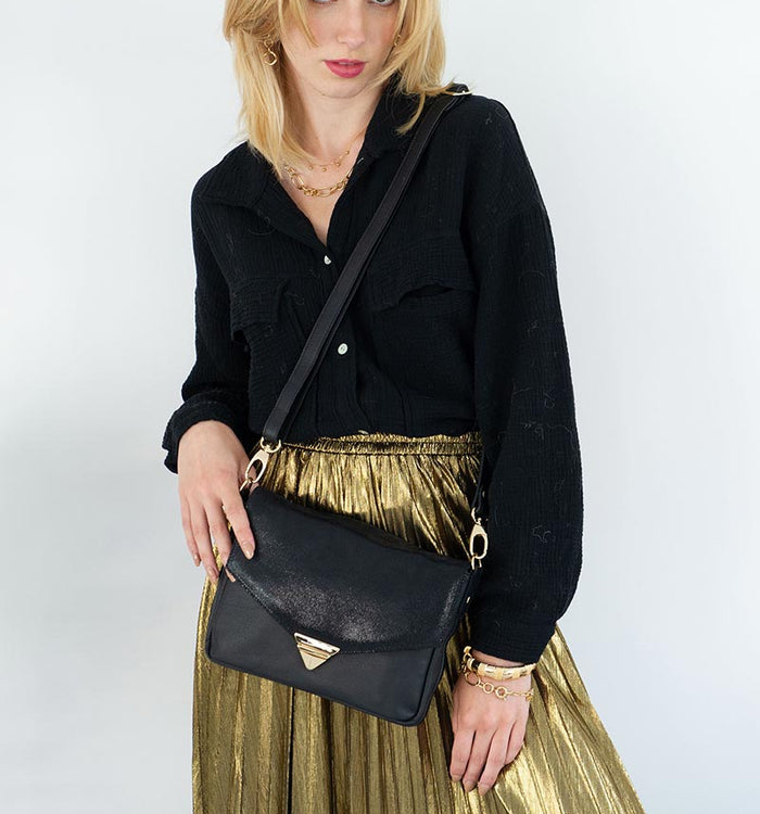 Antoinette Ameska Petit Sac POSITANO Métal Doré