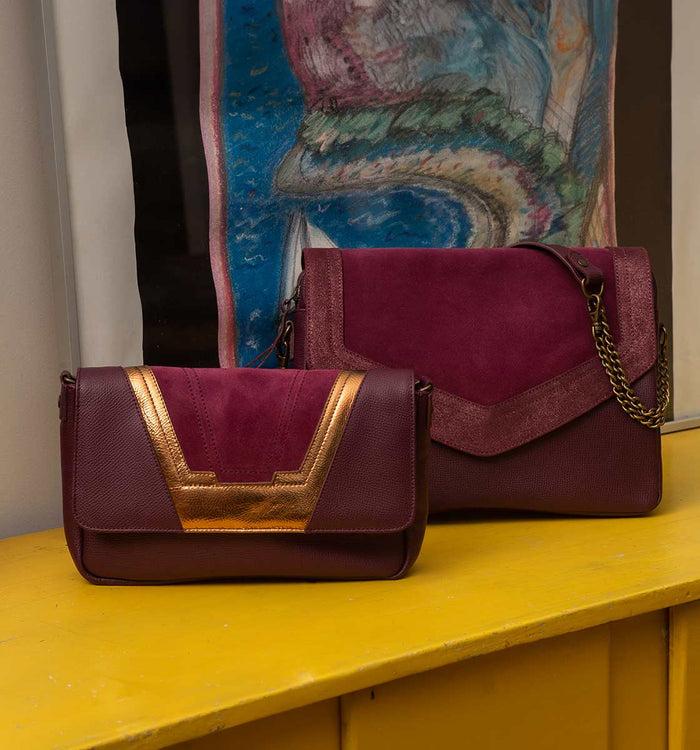 Antoinette Ameska Petit Sac TOKYO Bordeaux/Prune