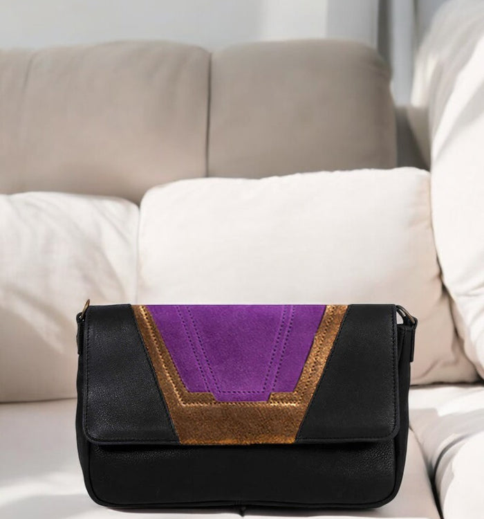 Antoinette Ameska Petit Sac TOKYO Noir/Violet