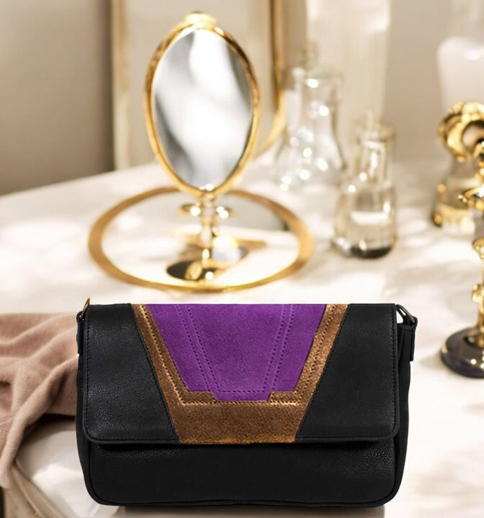 antoinette ameska Petit Sac TOKYO Noir/Violet