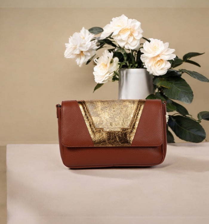 antoinette ameska Petit Sac TOKYO Tabac/Poil Doré