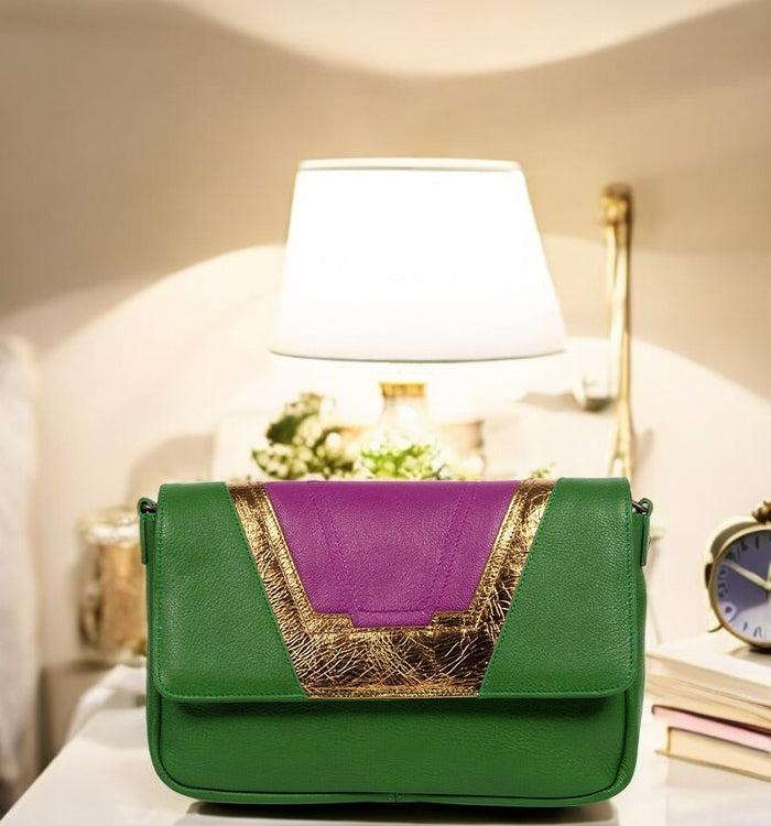 antoinette ameska Petit Sac TOKYO Vert/Fuchsia