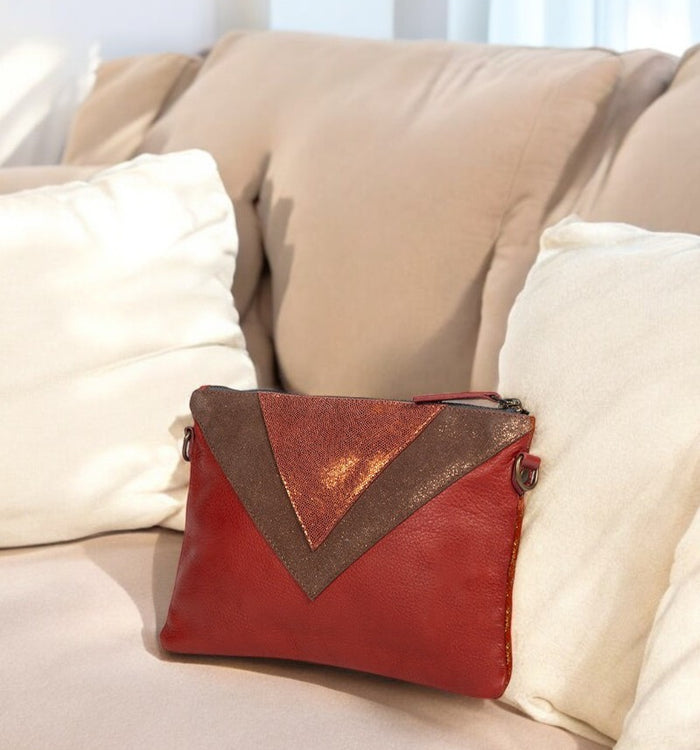 Antoinette Ameska Pochette GIZEH Tabac/Bronze
