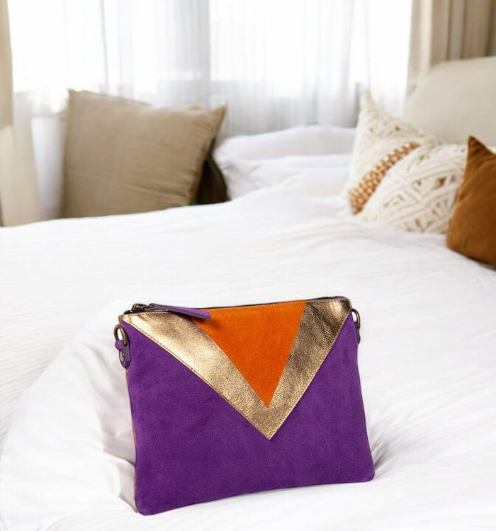 Antoinette Ameska Pochette GIZEH Violet/Agrume