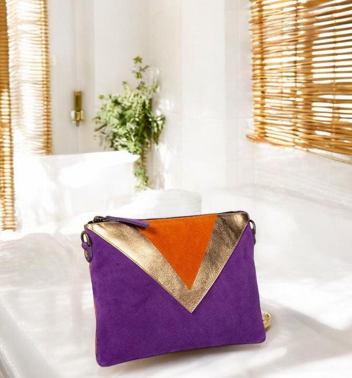 Antoinette Ameska Pochette GIZEH Violet/Agrume
