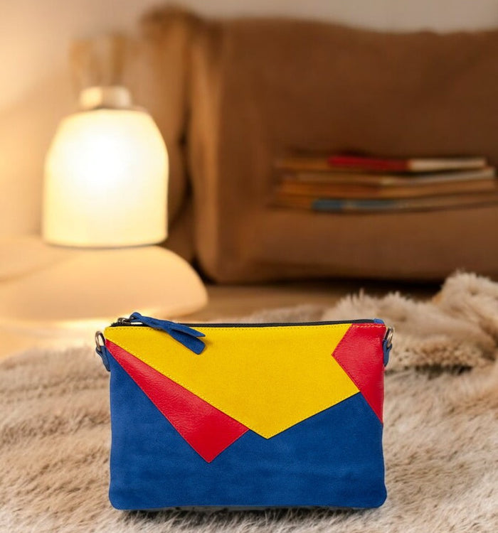 Antoinette Ameska Pochette LOUXOR Bleu / Rouge / Jaune