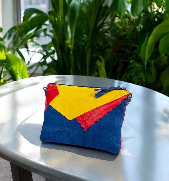 Antoinette Ameska Pochette LOUXOR Bleu / Rouge / Jaune