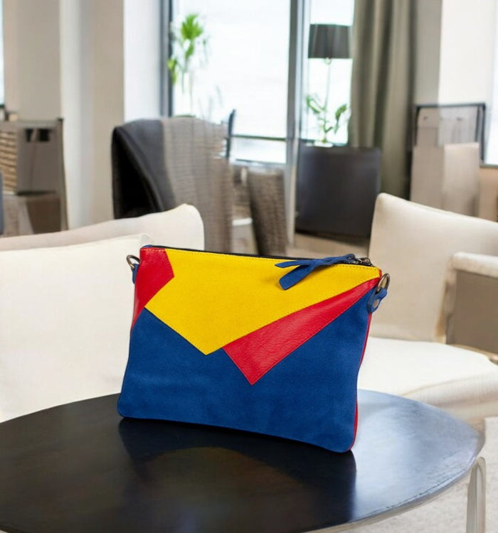 antoinette ameska Pochette LOUXOR Bleu / Rouge / Jaune