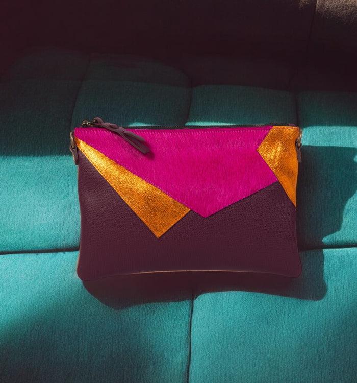Antoinette Ameska Pochette LOUXOR Bordeaux/Agrume