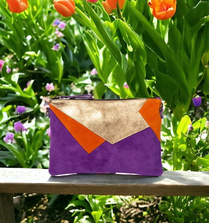 Antoinette Ameska Pochette LOUXOR Violet/Agrume