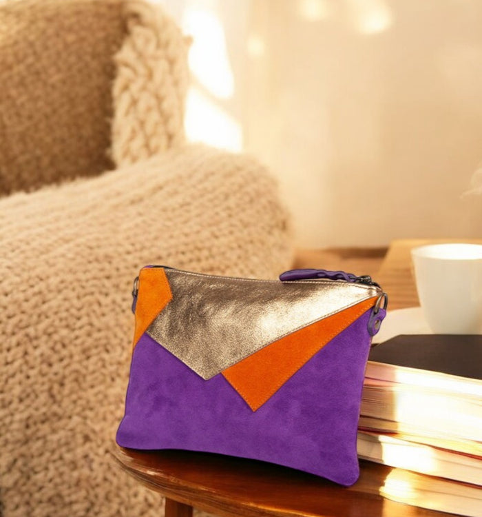 antoinette ameska Pochette LOUXOR Violet/Agrume