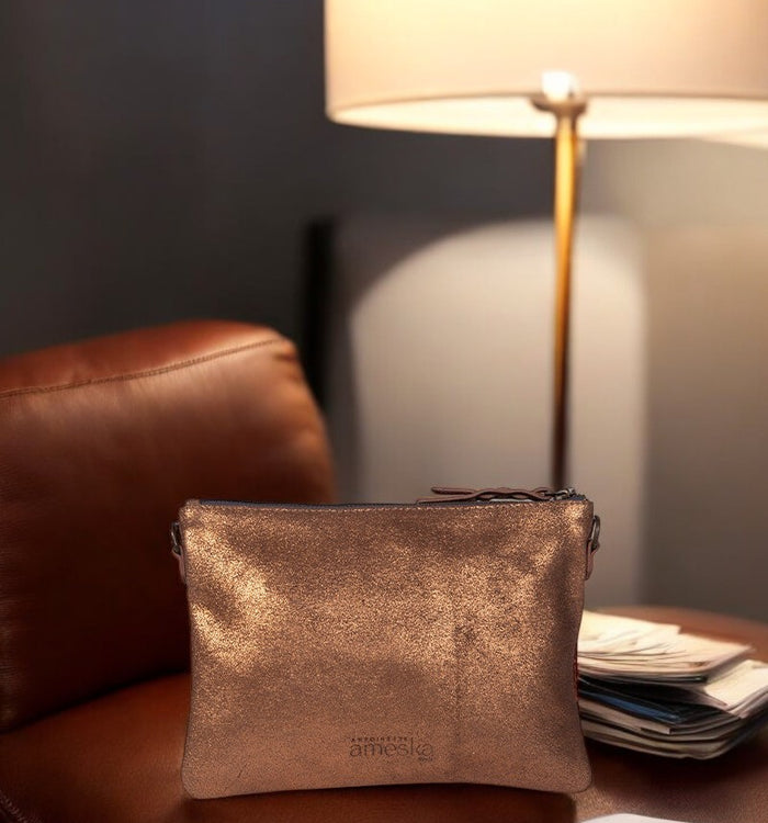 Antoinette Ameska Pochette ZANZIBAR Python/Caramel