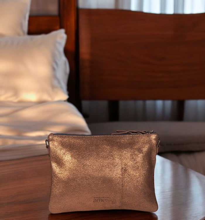 Antoinette Ameska Pochette ZANZIBAR Python/Caramel