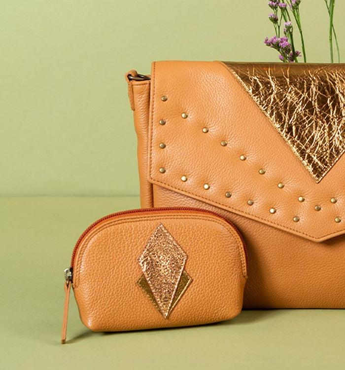 Antoinette Ameska Porte-Monnaie SICILE Camel/Ambre