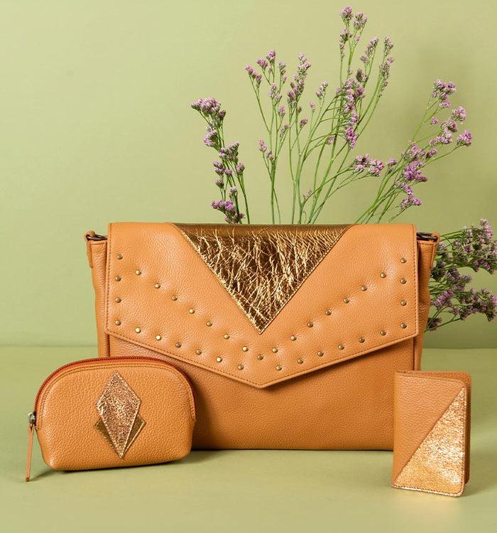 Antoinette Ameska Porte-Monnaie SICILE Camel/Ambre