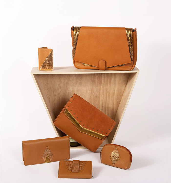 Antoinette Ameska Porte-Monnaie SICILE Camel/Ambre