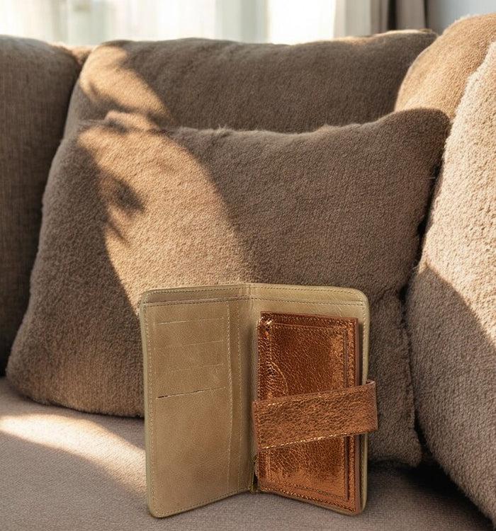 Antoinette Ameska Portefeuille TOKYO Taupe/Cuivre