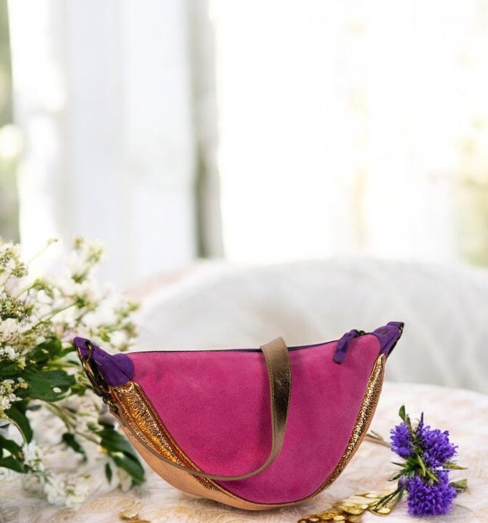 antoinette ameska Sac Banane PIANA Rose/Violet