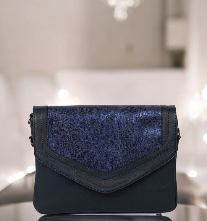 Antoinette Ameska Sac CAIRE Bleu Foncé/Lézard Bleu