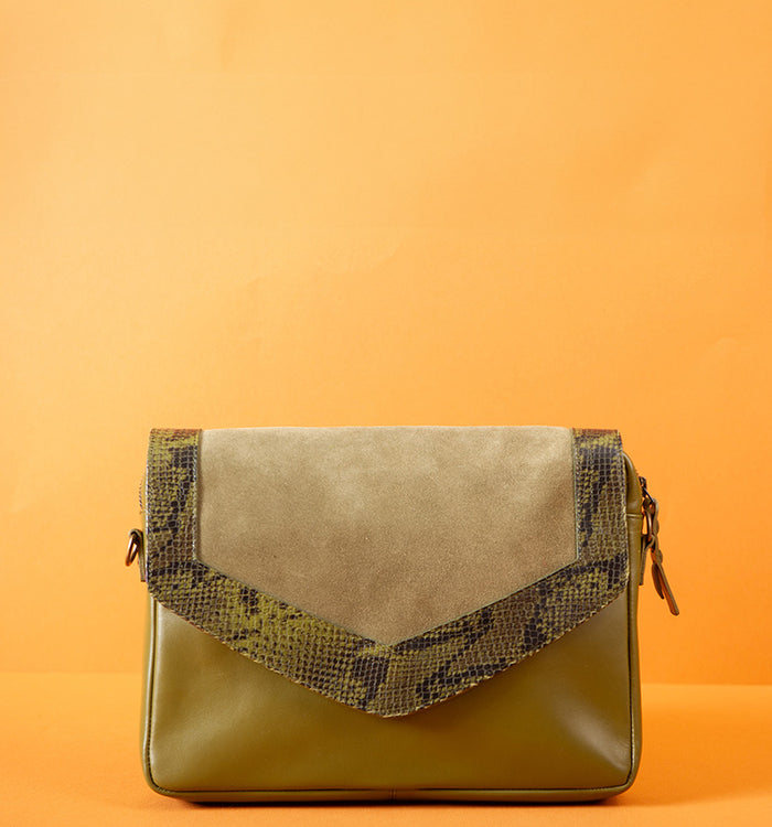 Antoinette Ameska Sac CAIRE Kaki/Python