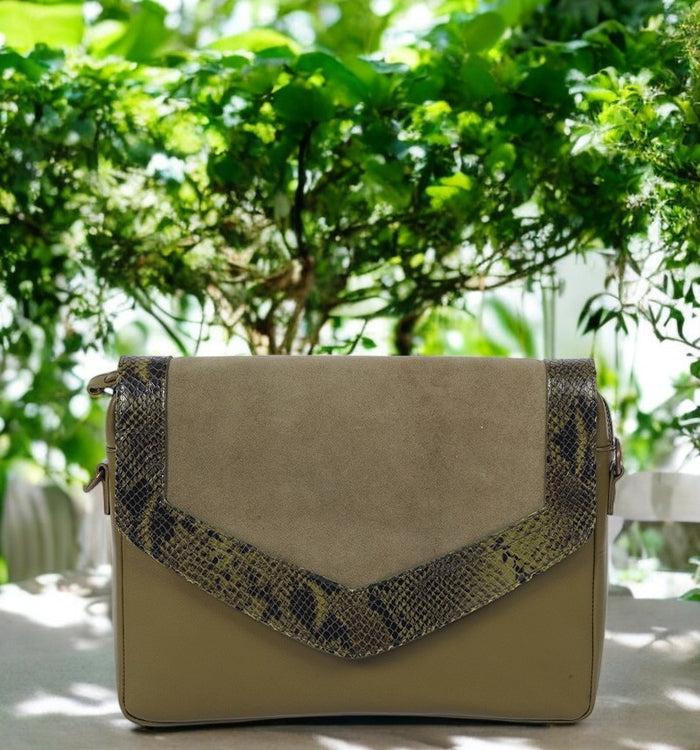 antoinette ameska Sac CAIRE Kaki/Python