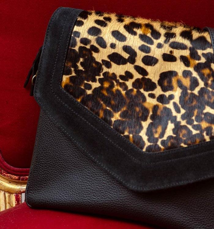 Antoinette Ameska Sac CAIRE Noir/Léopard