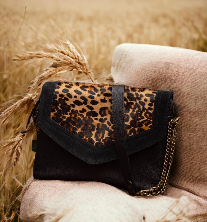 antoinette ameska Sac CAIRE Noir/Léopard