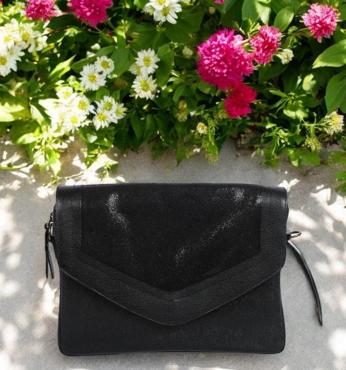 Antoinette Ameska Sac CAIRE Noir/Lézard Noir