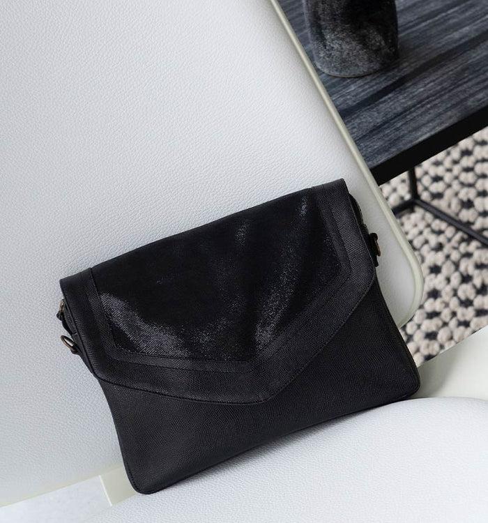 Antoinette Ameska Sac CAIRE Noir/Lézard Noir