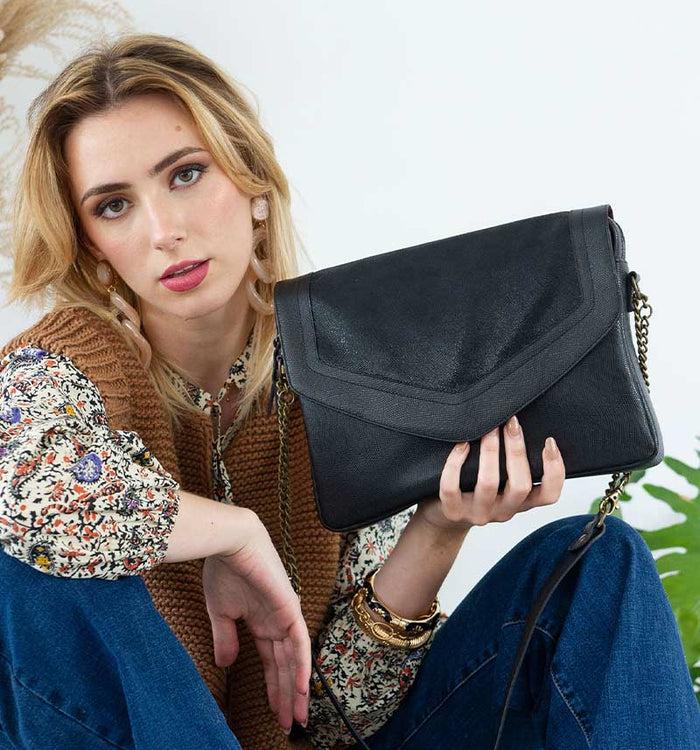 antoinette ameska Sac CAIRE Noir/Lézard Noir