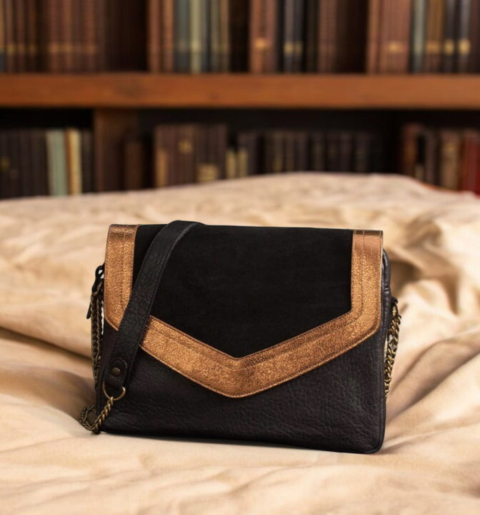 antoinette ameska Sac CAIRE Noir/Métal Cuivre