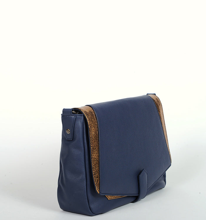 Antoinette Ameska Sac CUZCO Bleu/Bronze