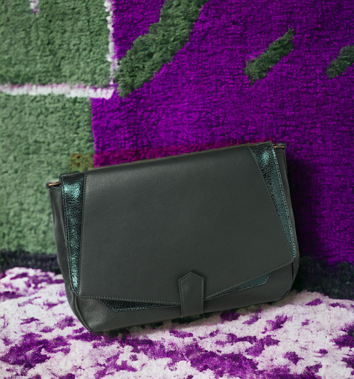 Antoinette Ameska Sac CUZCO Vert Forêt/Craquelé