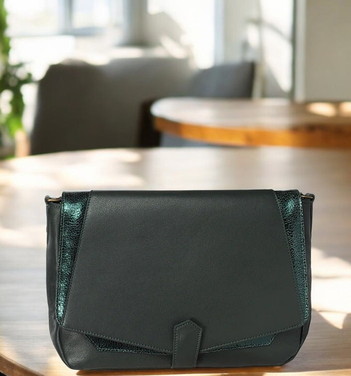 antoinette ameska Sac CUZCO Vert Forêt/Craquelé