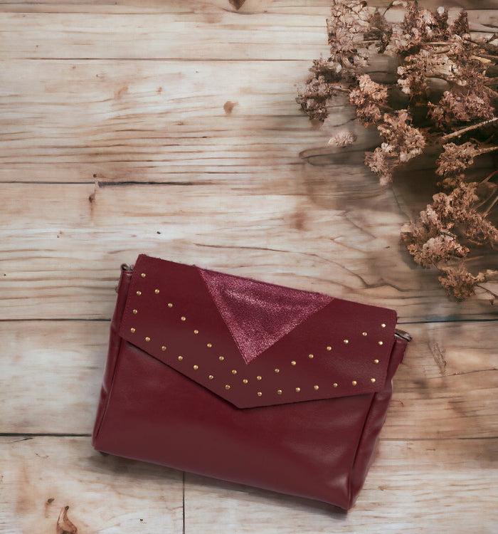 Antoinette Ameska Sac NORA Bordeaux/Paillette