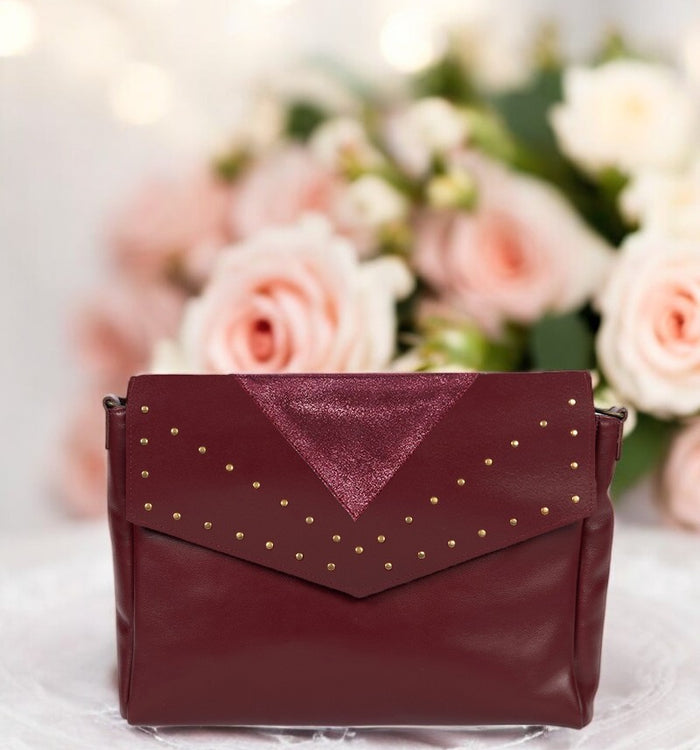antoinette ameska Sac NORA Bordeaux/Paillette